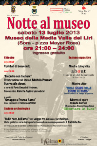 Notte al Museo 13 luglio locandina